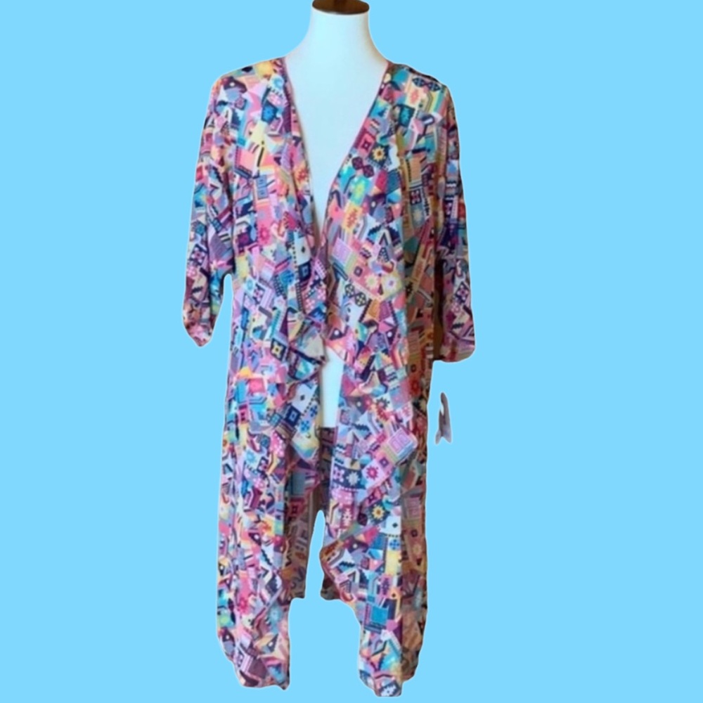 LuLaRoe Shirley sheer Kimono duster Aztec
Print. Size Medium. - Picture 1 of 6